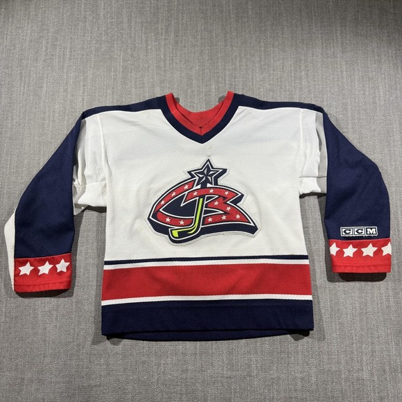 CCM Other - Columbus Blue Jackets Jersey Boys Medium White NHL Hockey CCM Youth Canada
